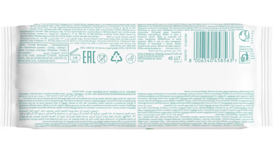 Pampers Harmonie aqua Feuchttücher