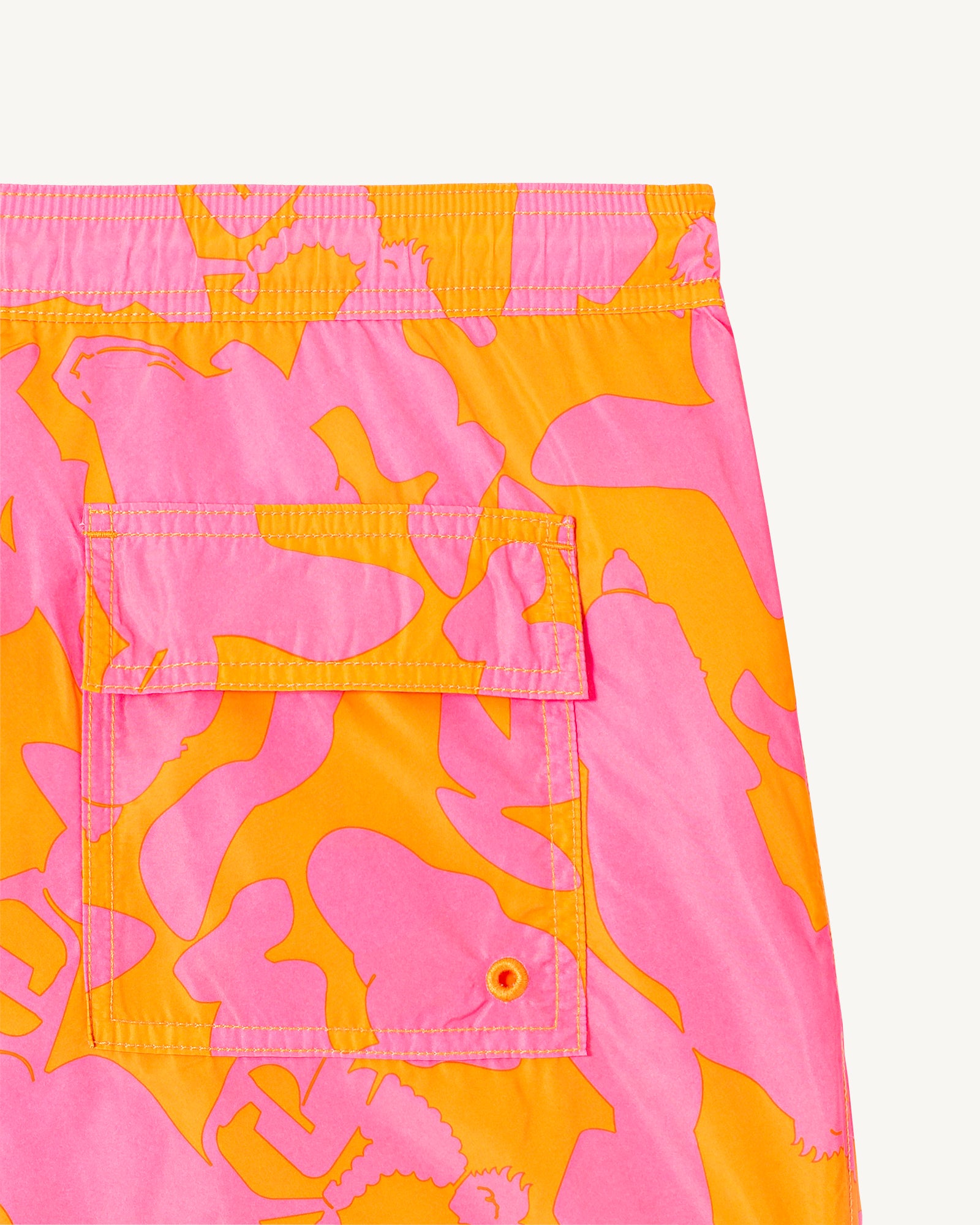 Short de bain Camo rose intense/Abricot Biarritz
