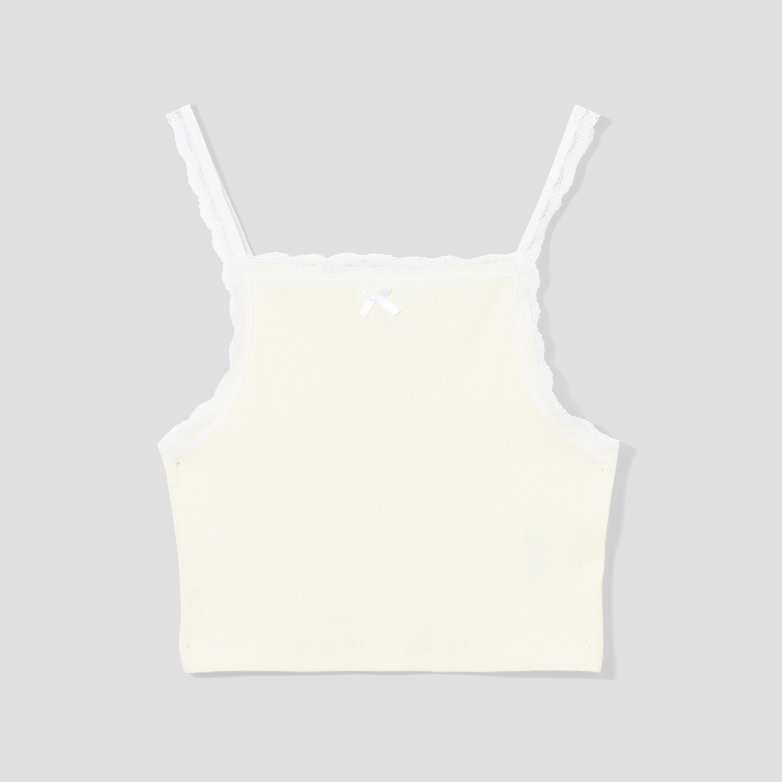 Haut de pyjama débardeur cropped jaune clair femme | La Halle