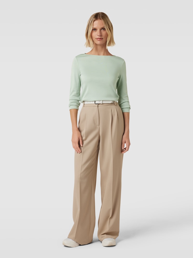 Longsleeve mit U-Boot-Ausschnitt in schilf