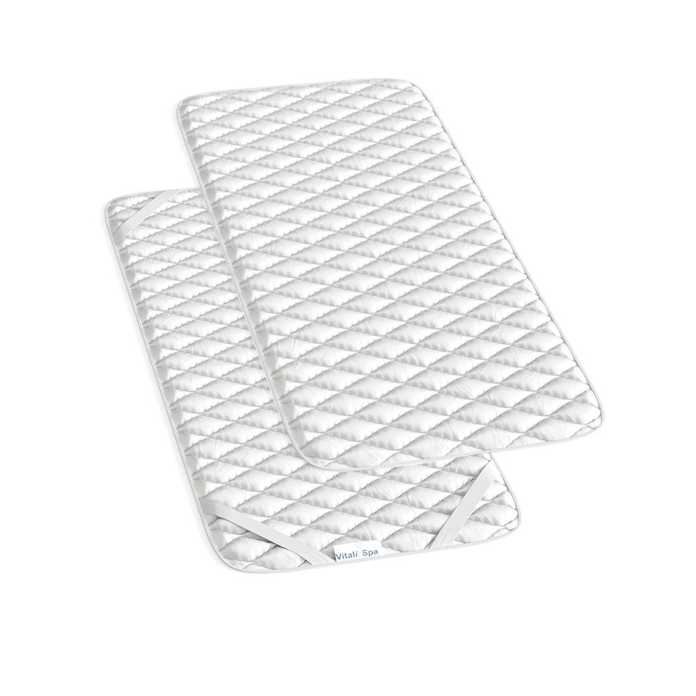 Matratzenschutzbezug Topper Matratzenschoner Auflage 90x200 weiß Baumwolle VitaliSpa®