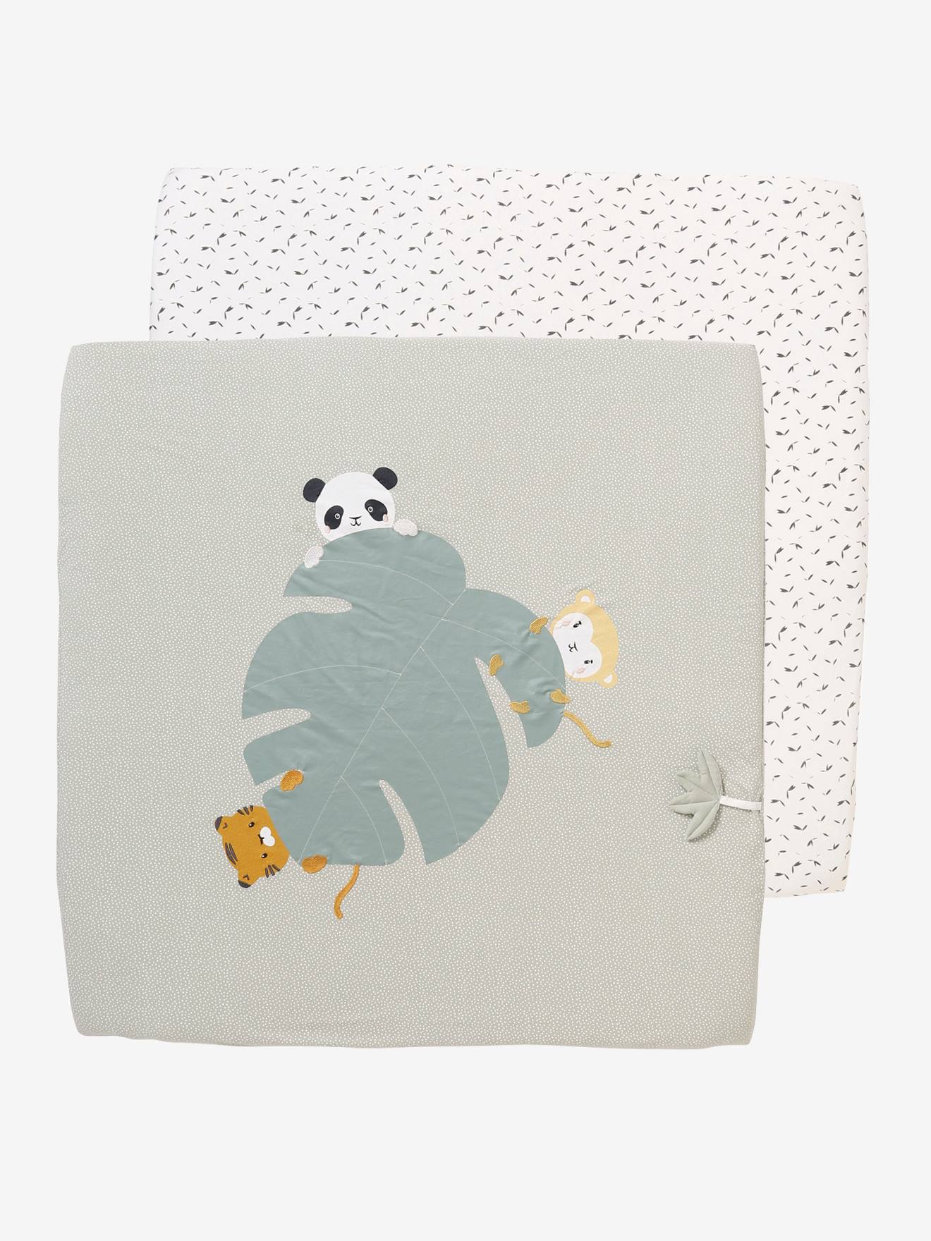 Lot de 2 housses pour fond de parc vert + blanc