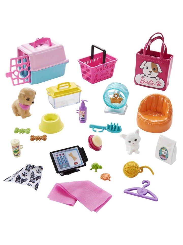 Barbie Pet Salon | Barbie | Mattel GRG90 | Puppe mit Haustieren & Accessoires günstig kaufen onesize