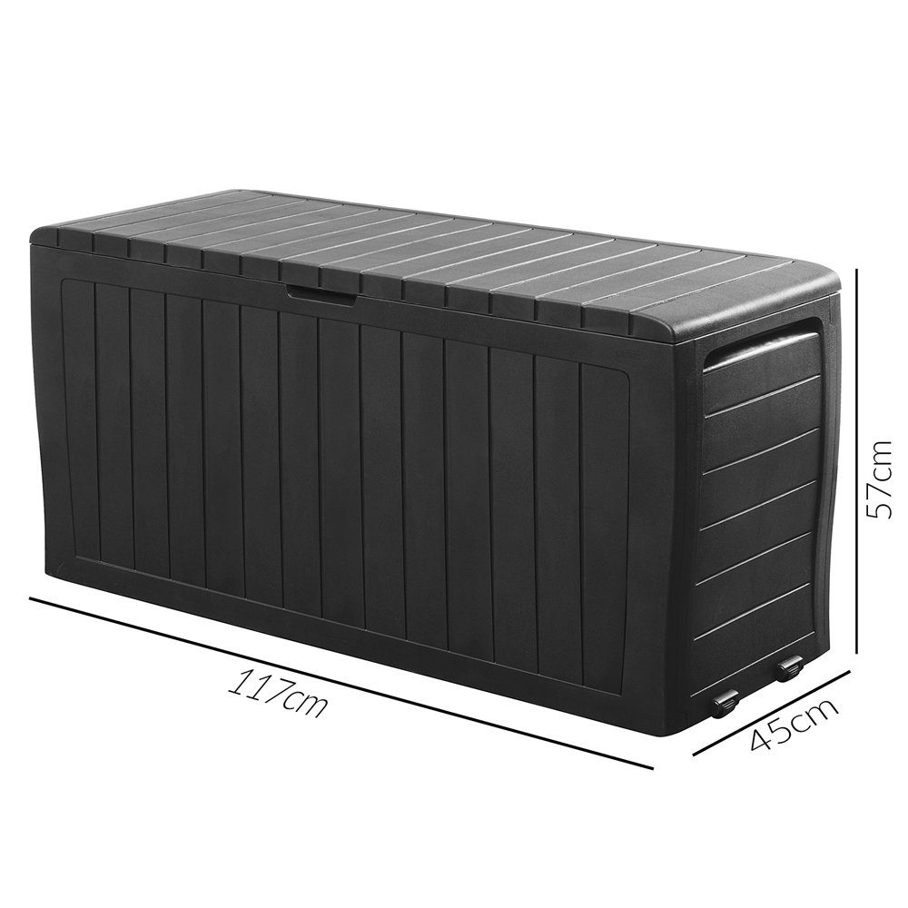 Deuba Auflagenbox, Marvel Plus Keter 220kg belastbar UV-beständig Wetterbeständig Rollen