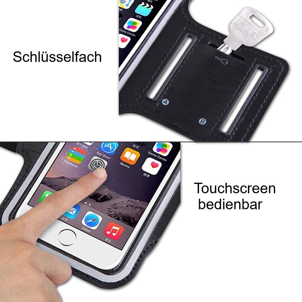 CoverKingz Handyhülle Sportarmband für Apple iPhone 12 Pro Max Tasche Jogging Laufhülle, Sport Schutzhülle Schlüsselfach Handyhülle Jogging Schutztasche Etui