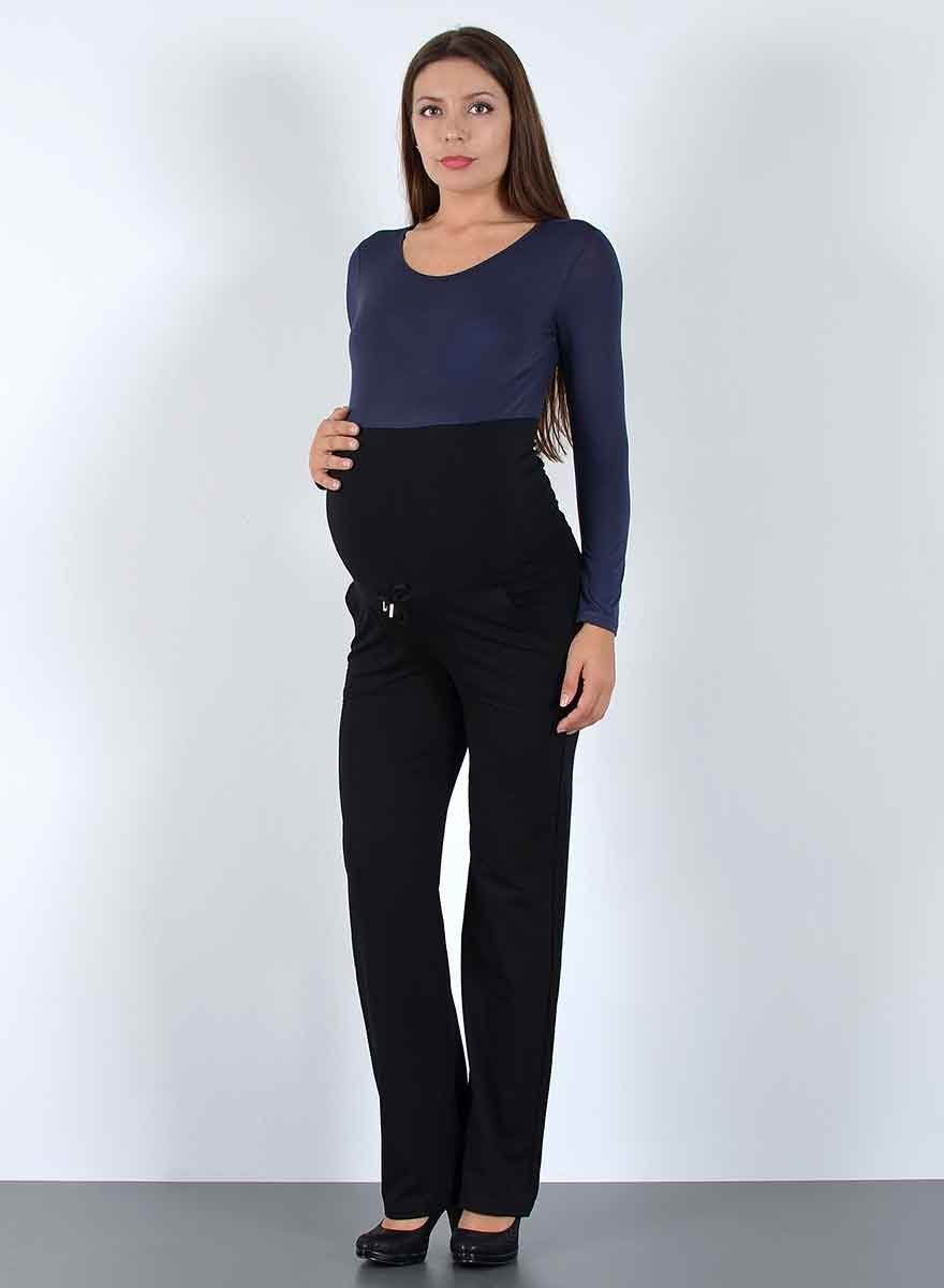ESRA Umstandshose J481-Umstand Damen Schwangerschaftshose mit elastischem Bund Stretch Hose, Schwangerschafts-Hose mit hoher Leibhöhe Stretch-Hose, Sporthose für Schwangerschaft Umstandsmode Hose Damen, Damen Schwangerschaftshose Umstandshose Stretch