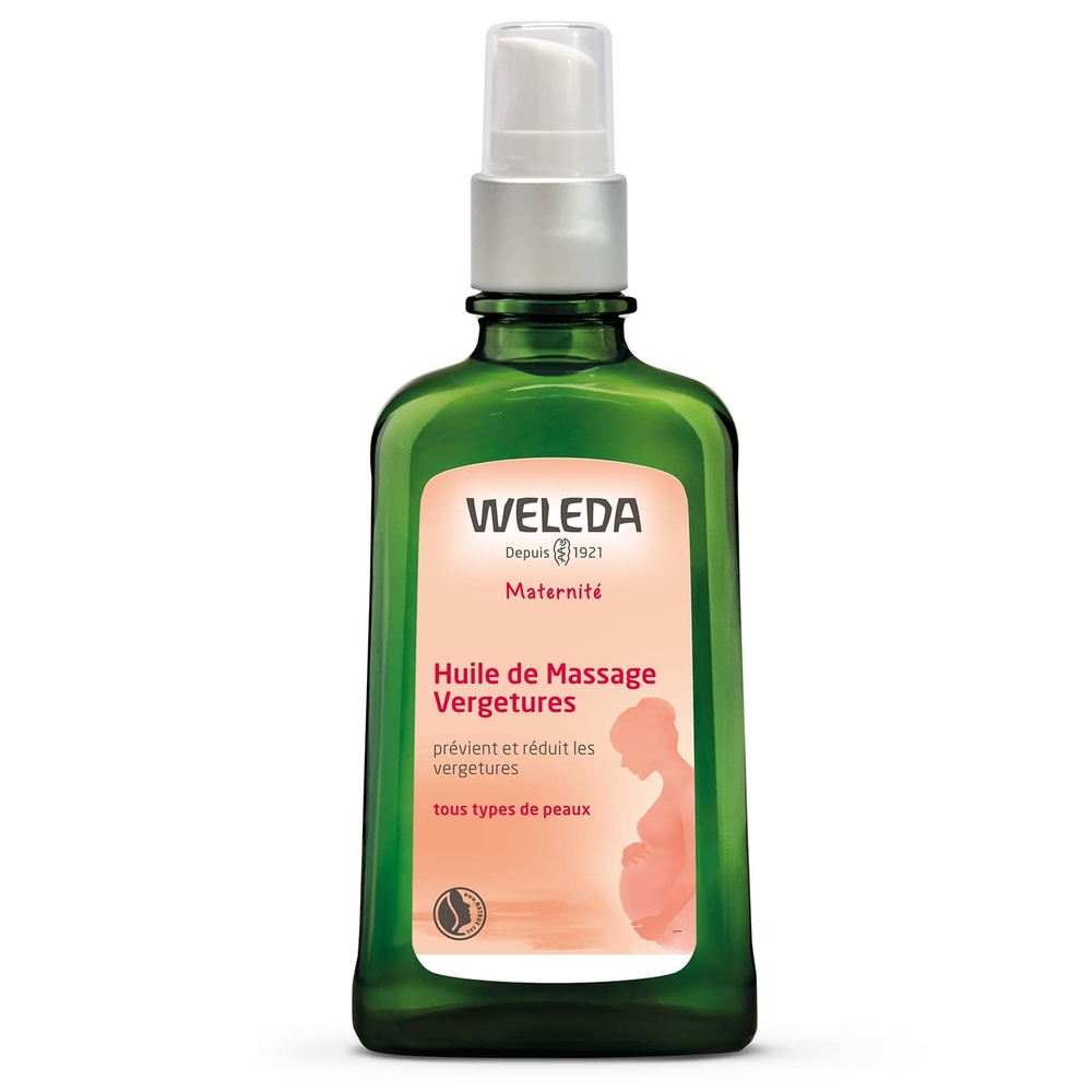 WELEDA Huile de Massage Vergetures - 100 ml (flacon pompe) Maternité
