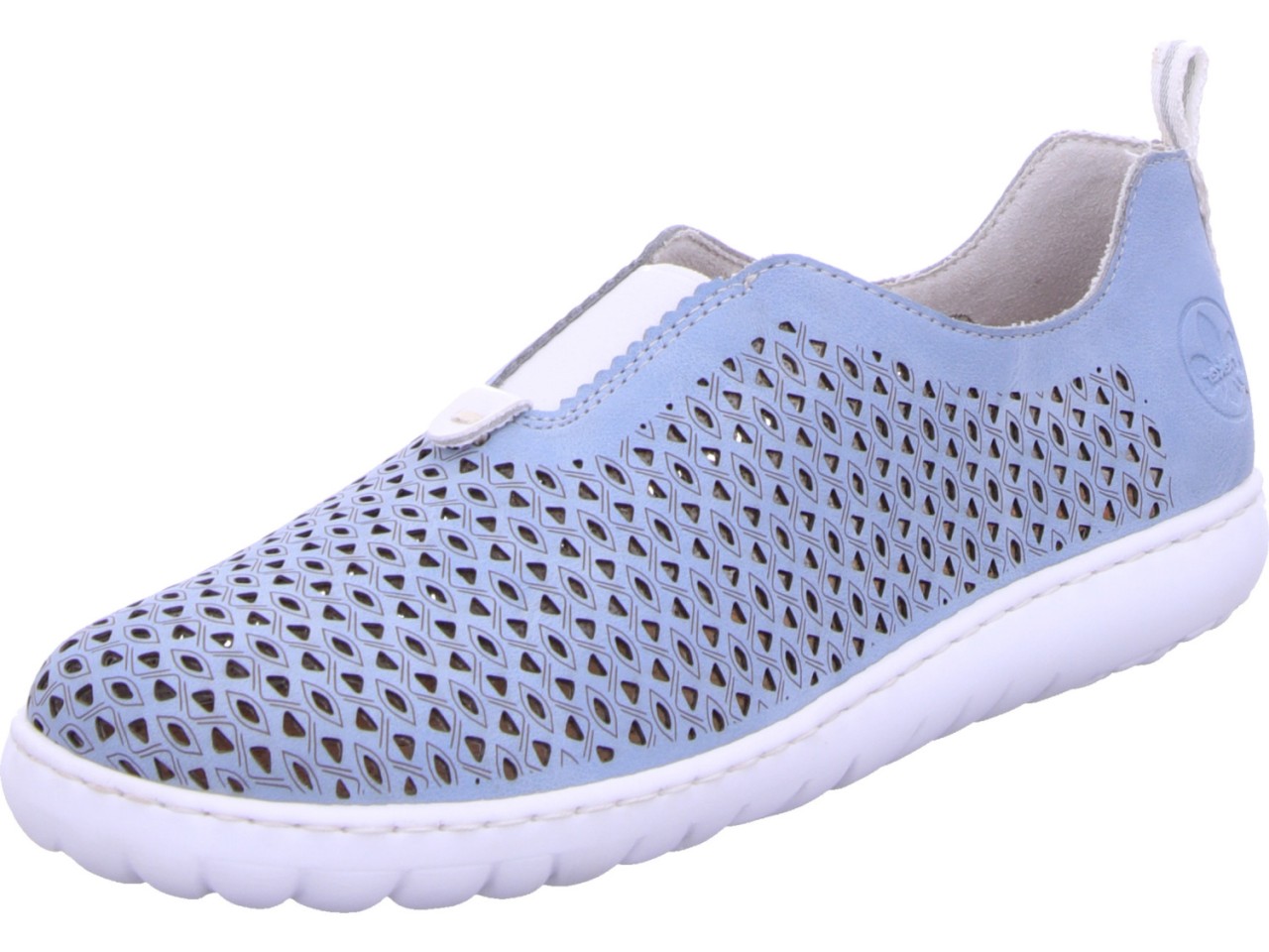 RIEKER Sportliche Slipper blau