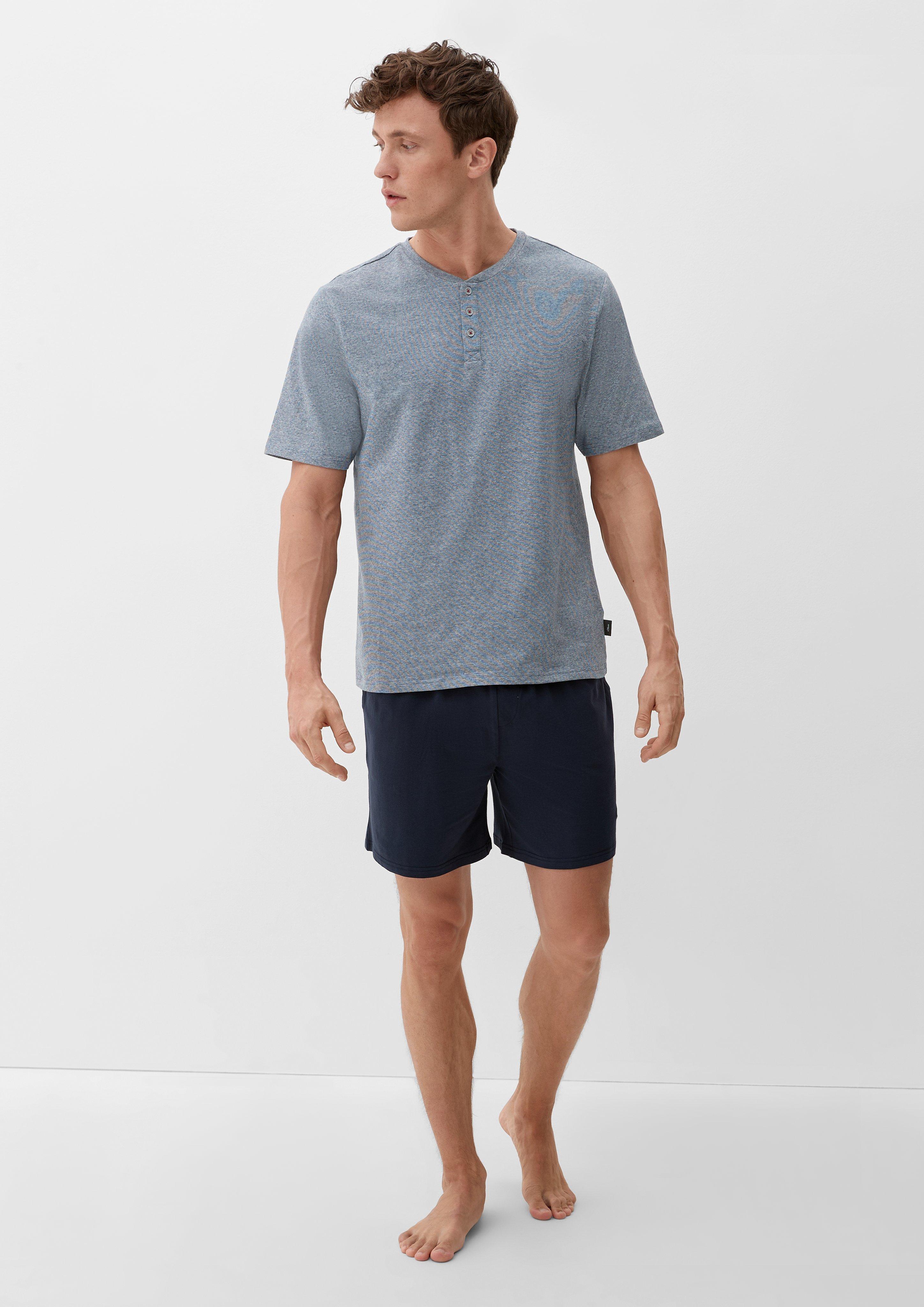 T-Shirt mit kurzer Knopfleiste  6007544-56W1