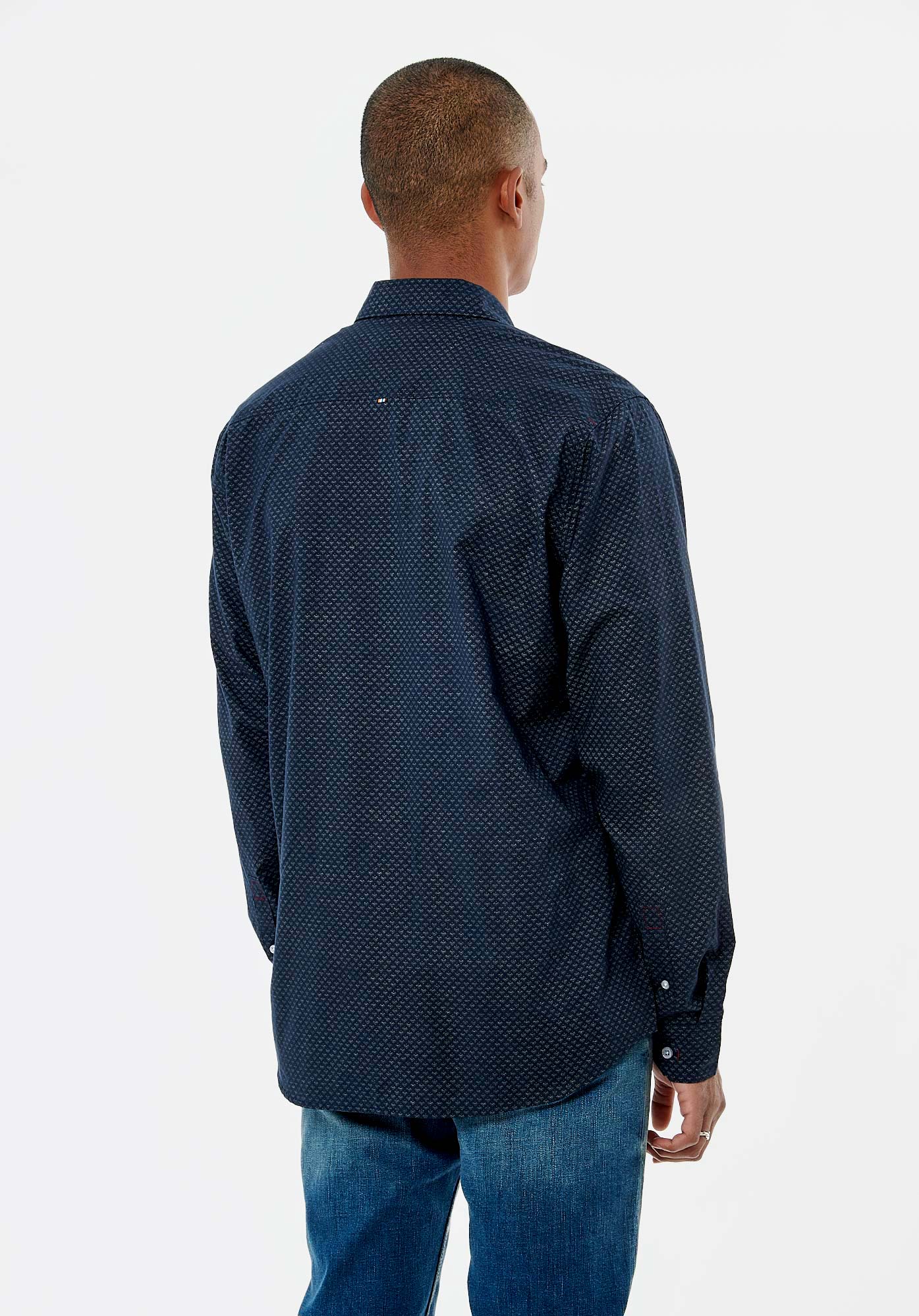 CROFT  Chemise bleue marine homme 100% coton