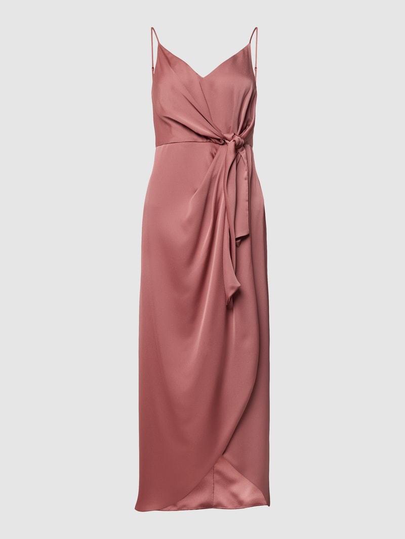 Cocktailkleid mit Knoten-Detail in rosé meliert