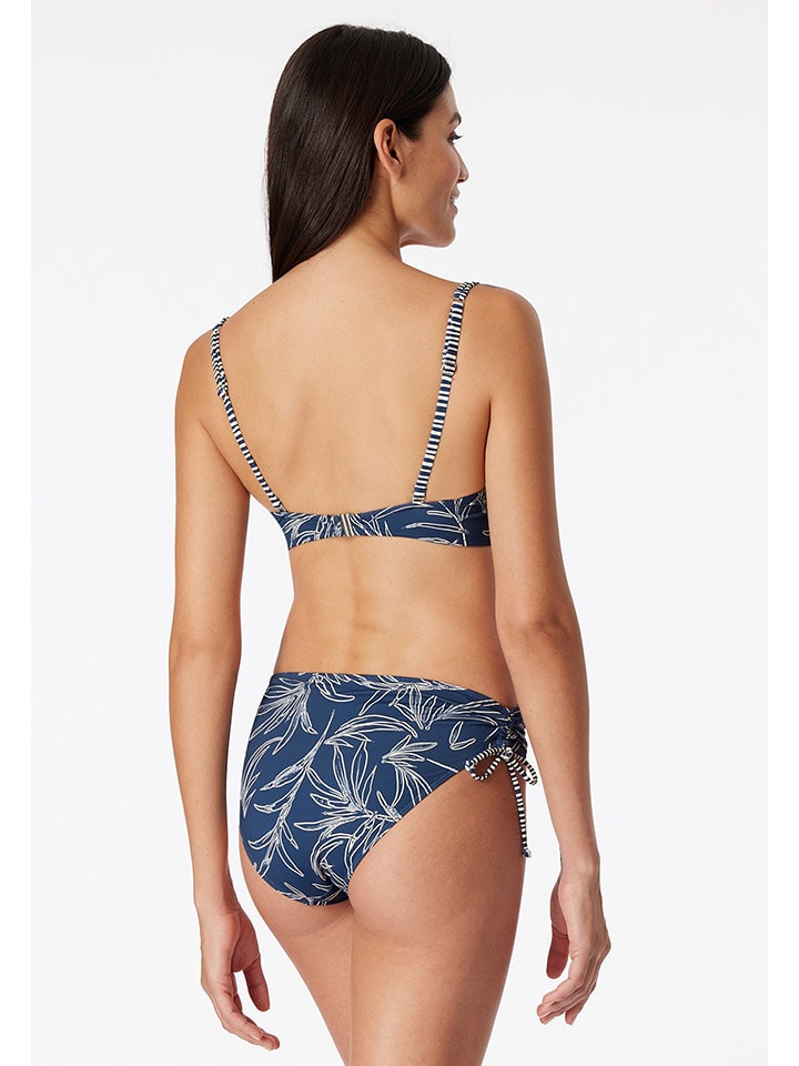 Schiesser Bikini in Dunkelblau/ Weiß günstig kaufen