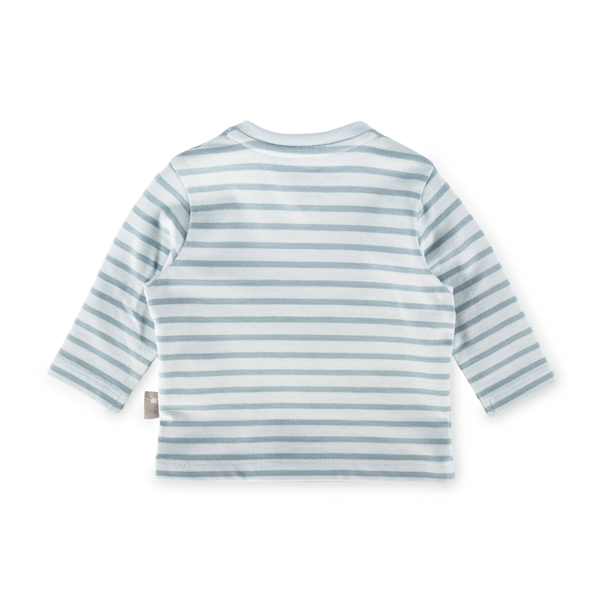 Baby Langarm Ringelshirt Krönchen Bär, blau