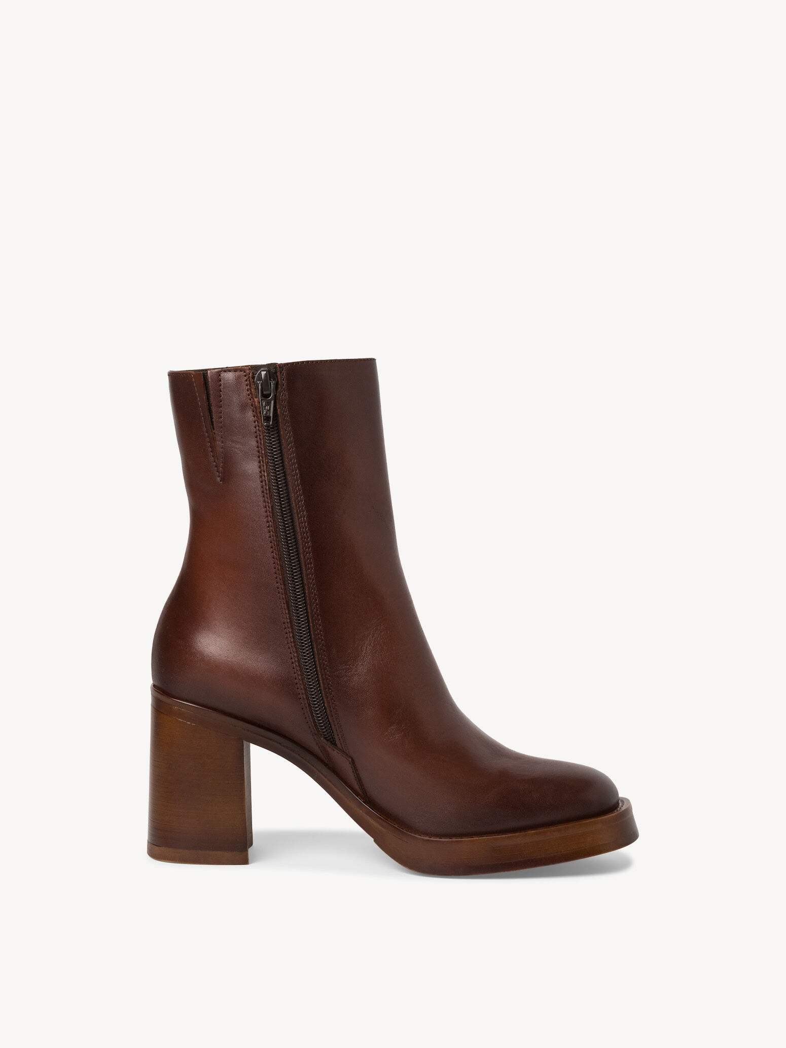 Bottine en cuir - marron