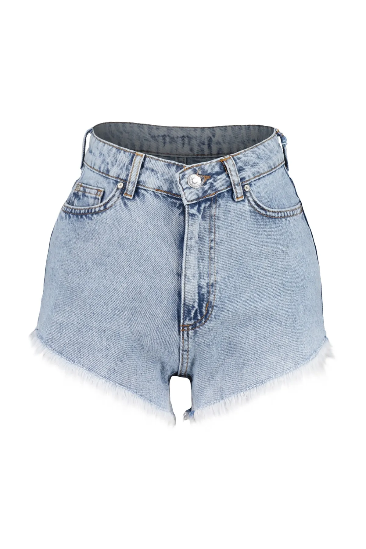 Trendyol Collection  Blauer Denim-Jeansstoff, 100 % Baumwolle, Shorts und Bermuda TBESS23SR00030