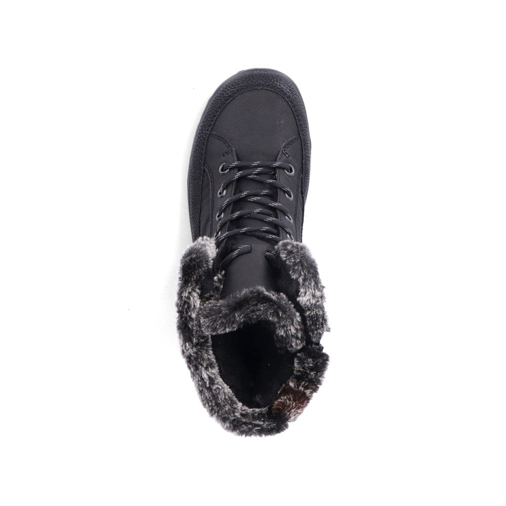 Rieker Damen Schnürstiefel nachtschwarz