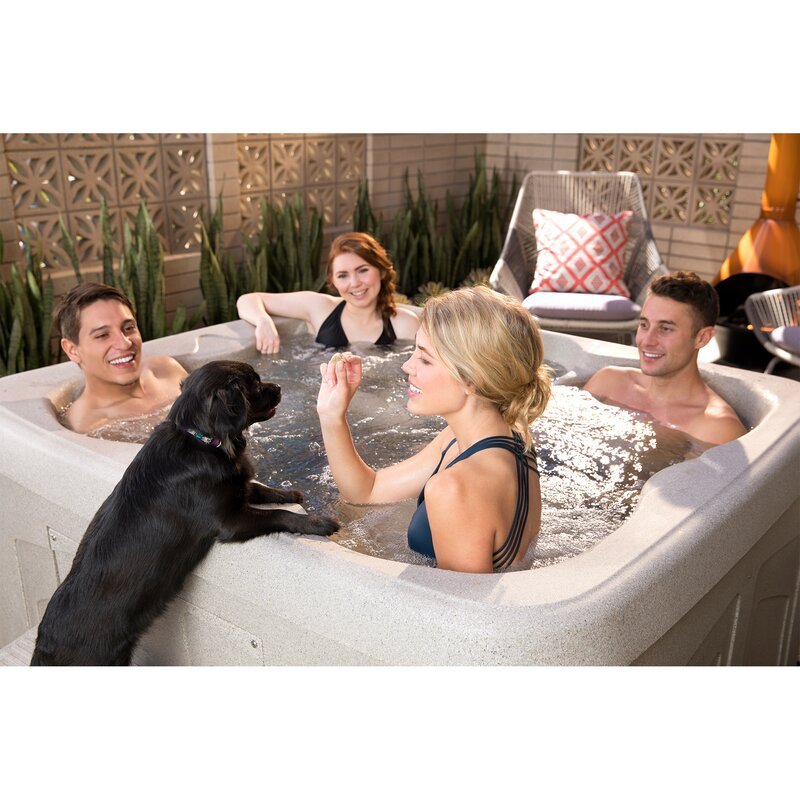 Lifesmart Spas LS100 4 - Person 13 - Jet Rectangular Plug And Play Hot Tub