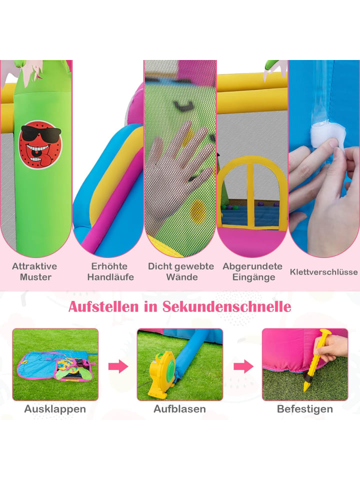 COSTWAY Hüpfburg mit Gebläse in Bunt günstig kaufen onesize
