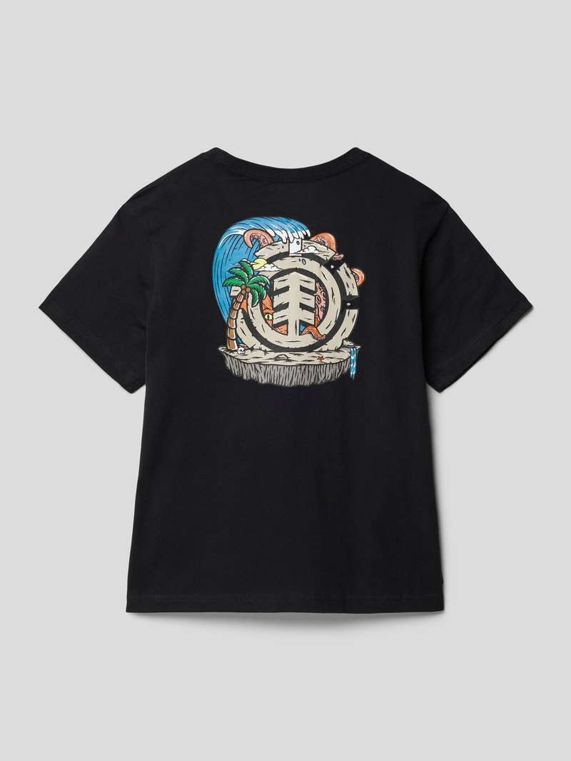 T-Shirt mit Motiv-Print Modell 'ICON ISLAND' in schwarz