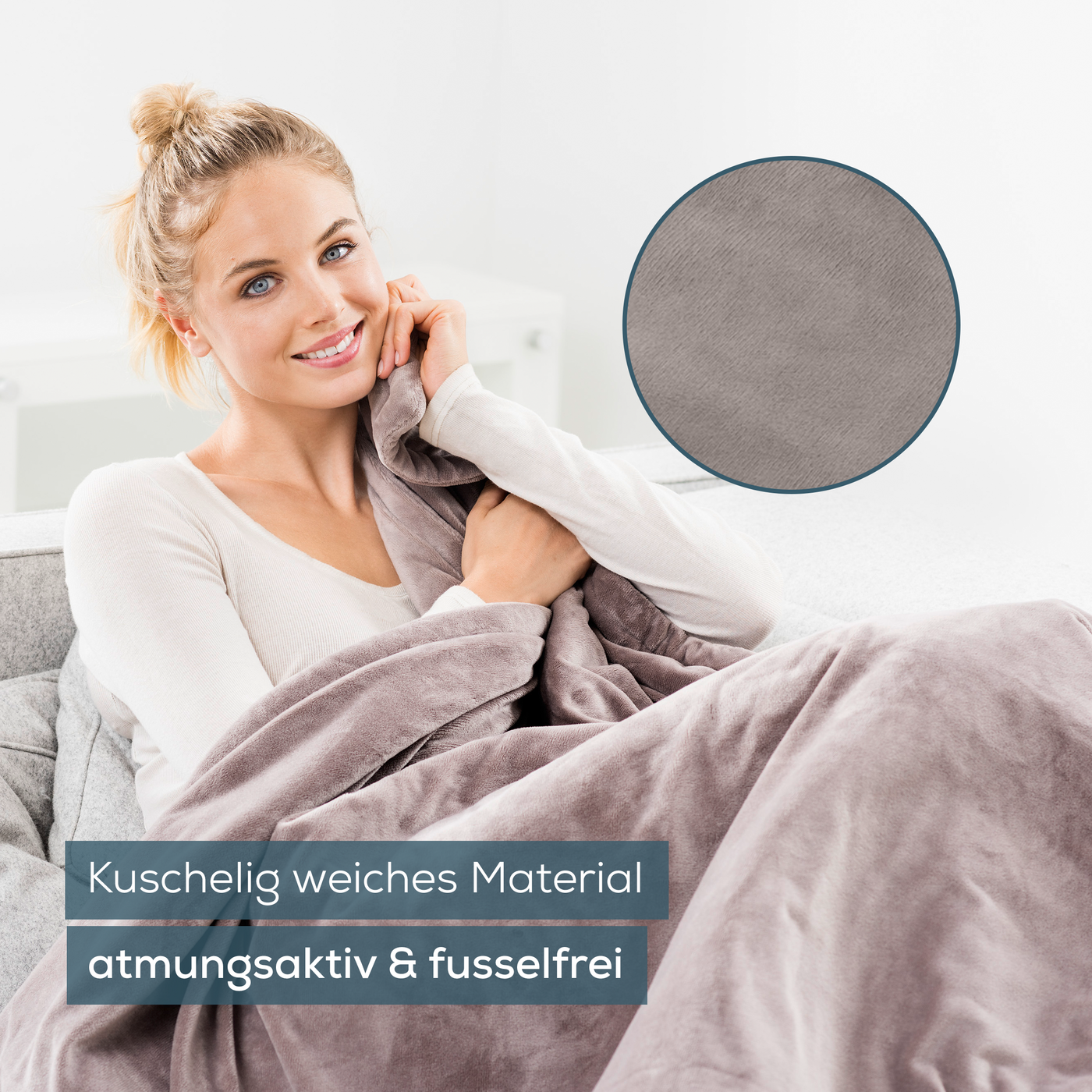 Wärmezudecke Beurer HD 150 XXL Cosy Taupe-Heizdecke mit weichem & fusselfreiem Obermaterial im XXL-Format