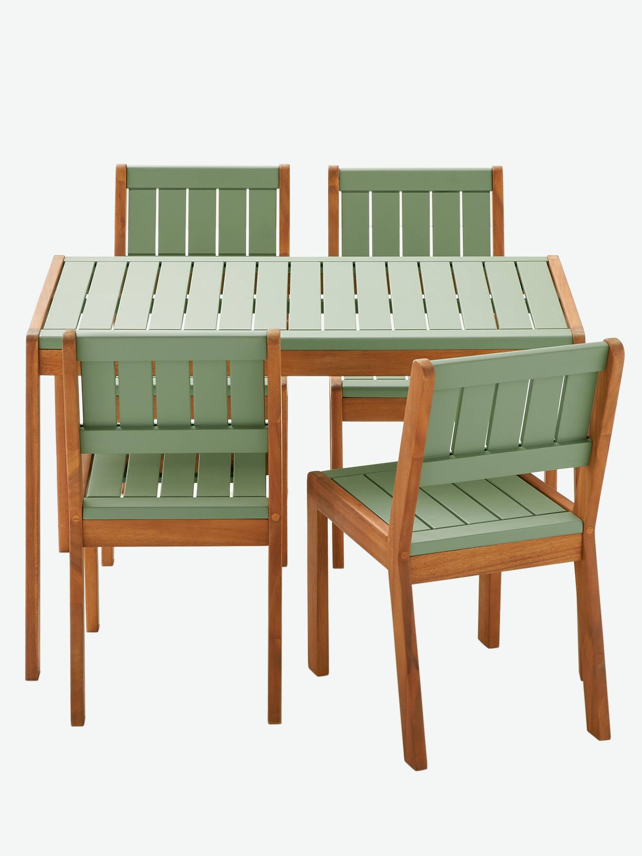 Lot de 2 chaises outdoor maternelle Summer kaki