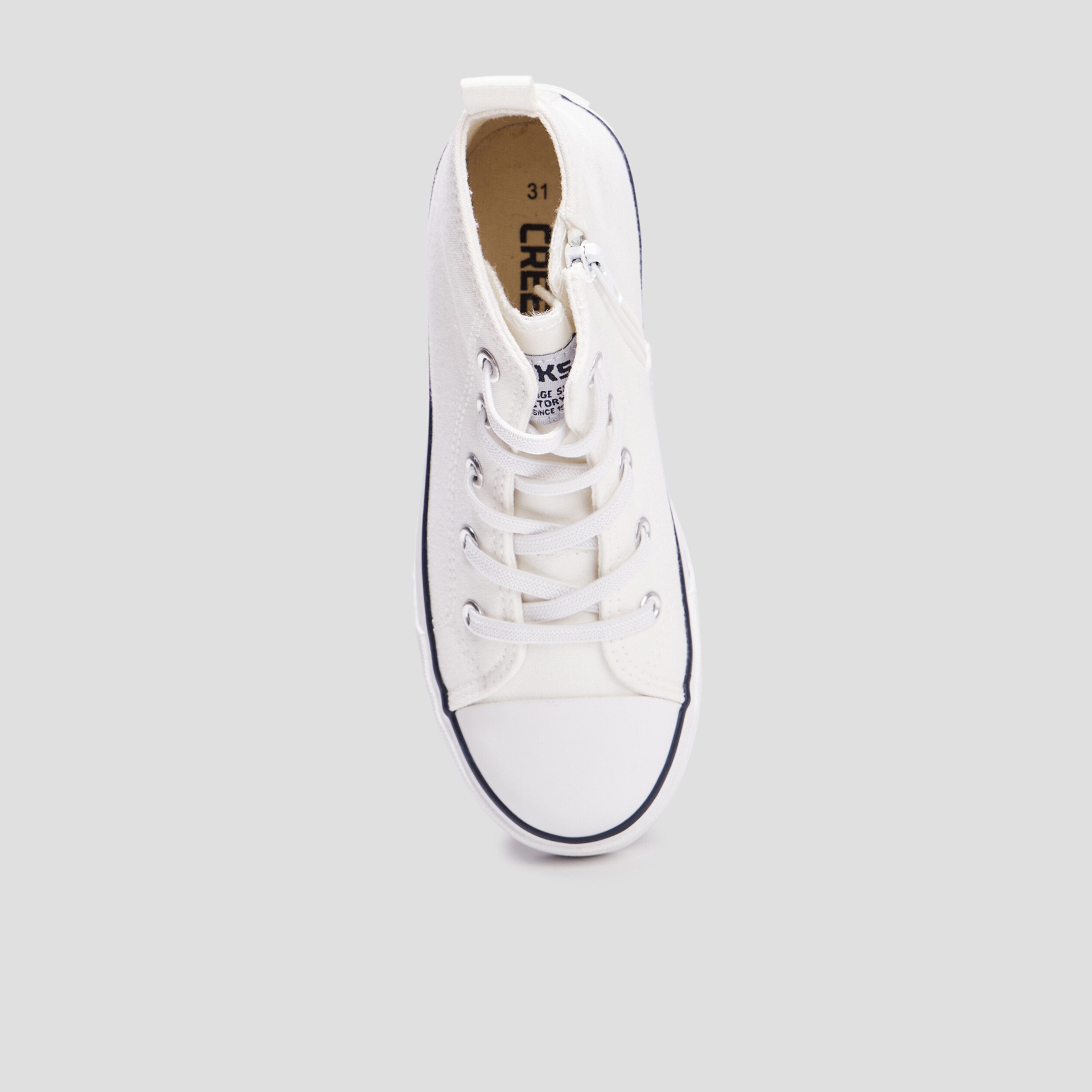 Tennis montantes en toile Creeks blanc fille | La Halle