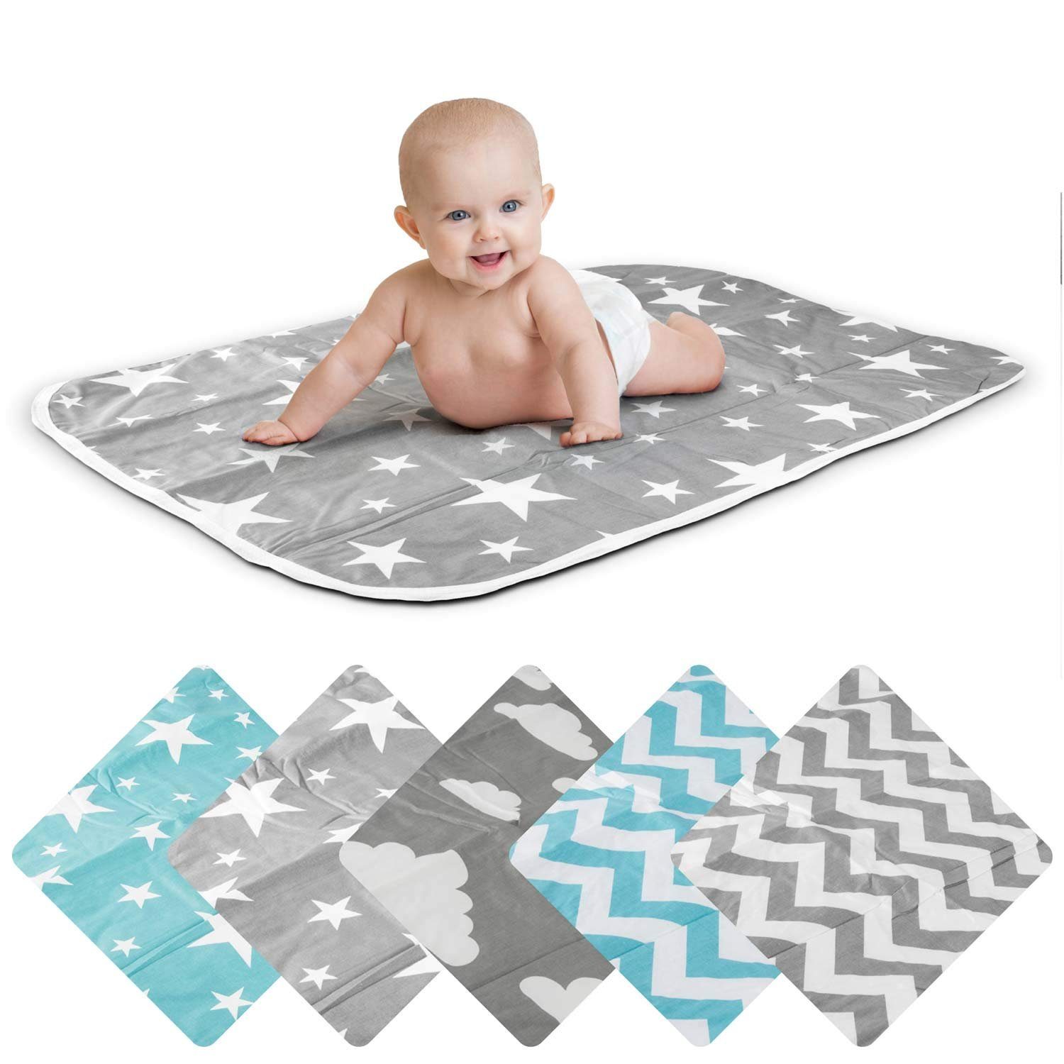 all Kids United Wickelauflage Wickelunterlage Baby Wickel-Decke, atmungsaktive, waschbare Unterlage