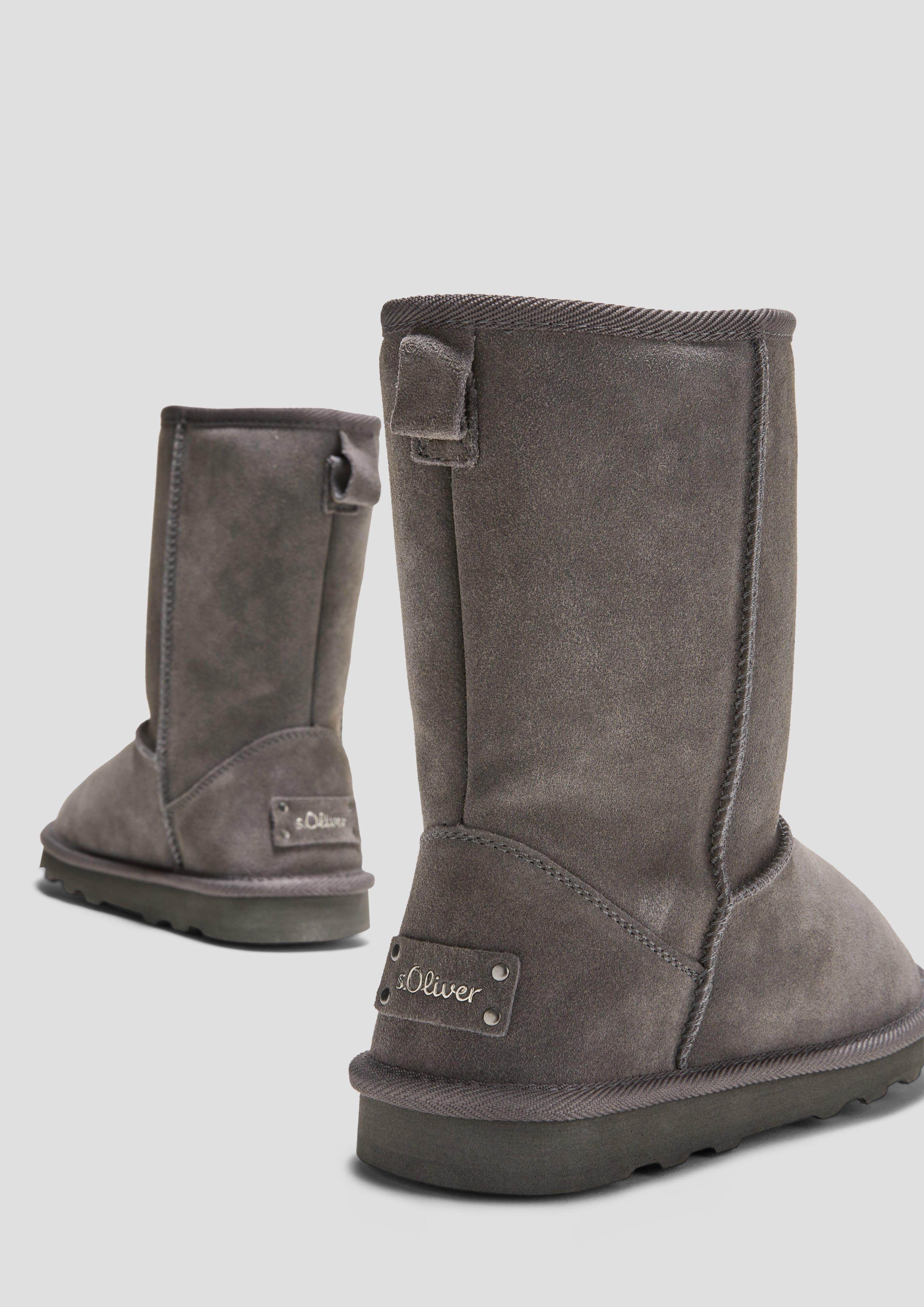 Gefütterte Stiefel im Materialmix  6008602-216