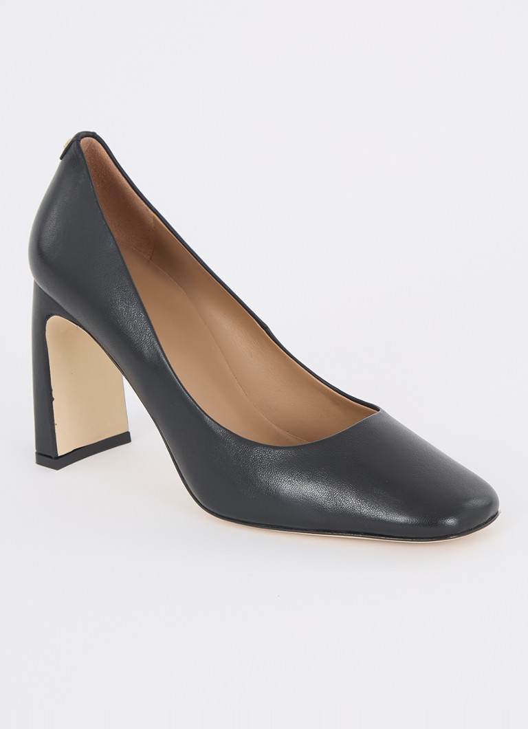 Pantofi cu toc din piele Laura de la HUGO BOSS cu logo