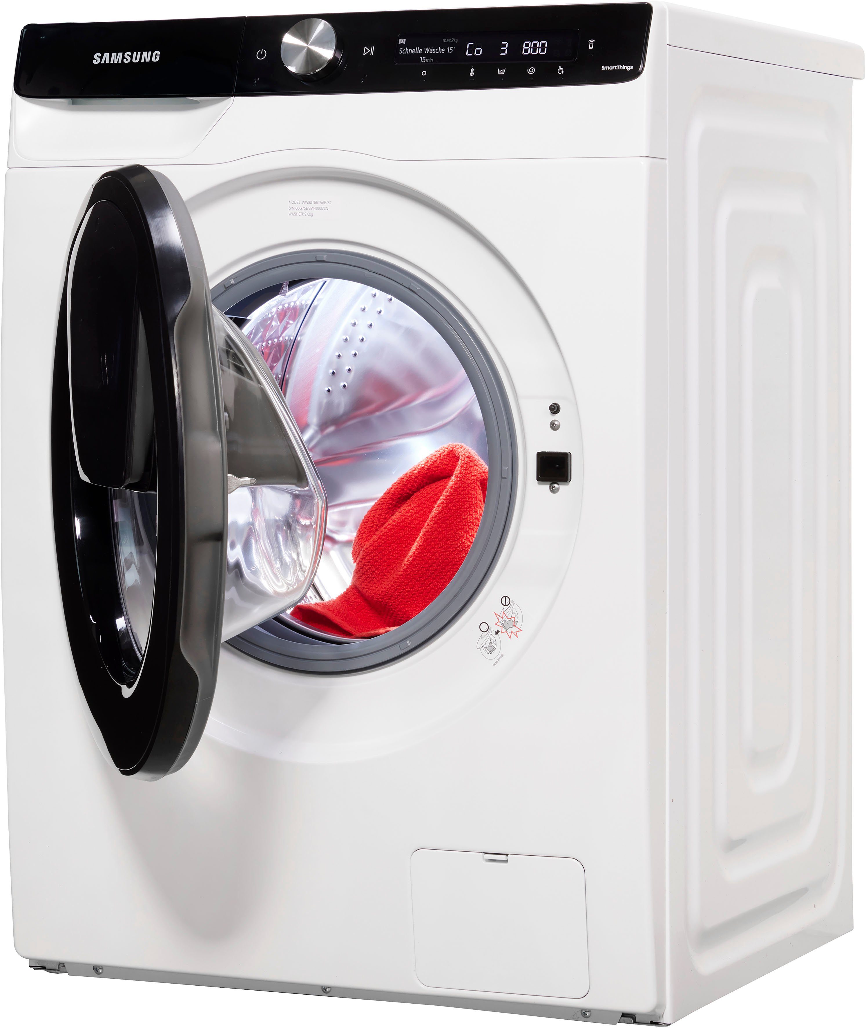 Samsung Waschmaschine WW90T554AAE, 9 kg, 1400 U/min, AddWash, 4 Jahre Garantie inklusive