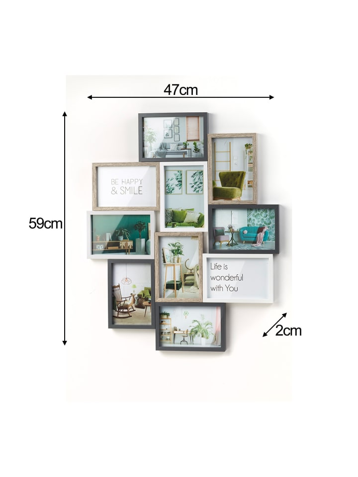 kobolo Bilderrahmen Collage AVA25 in Grau günstig kaufen onesize