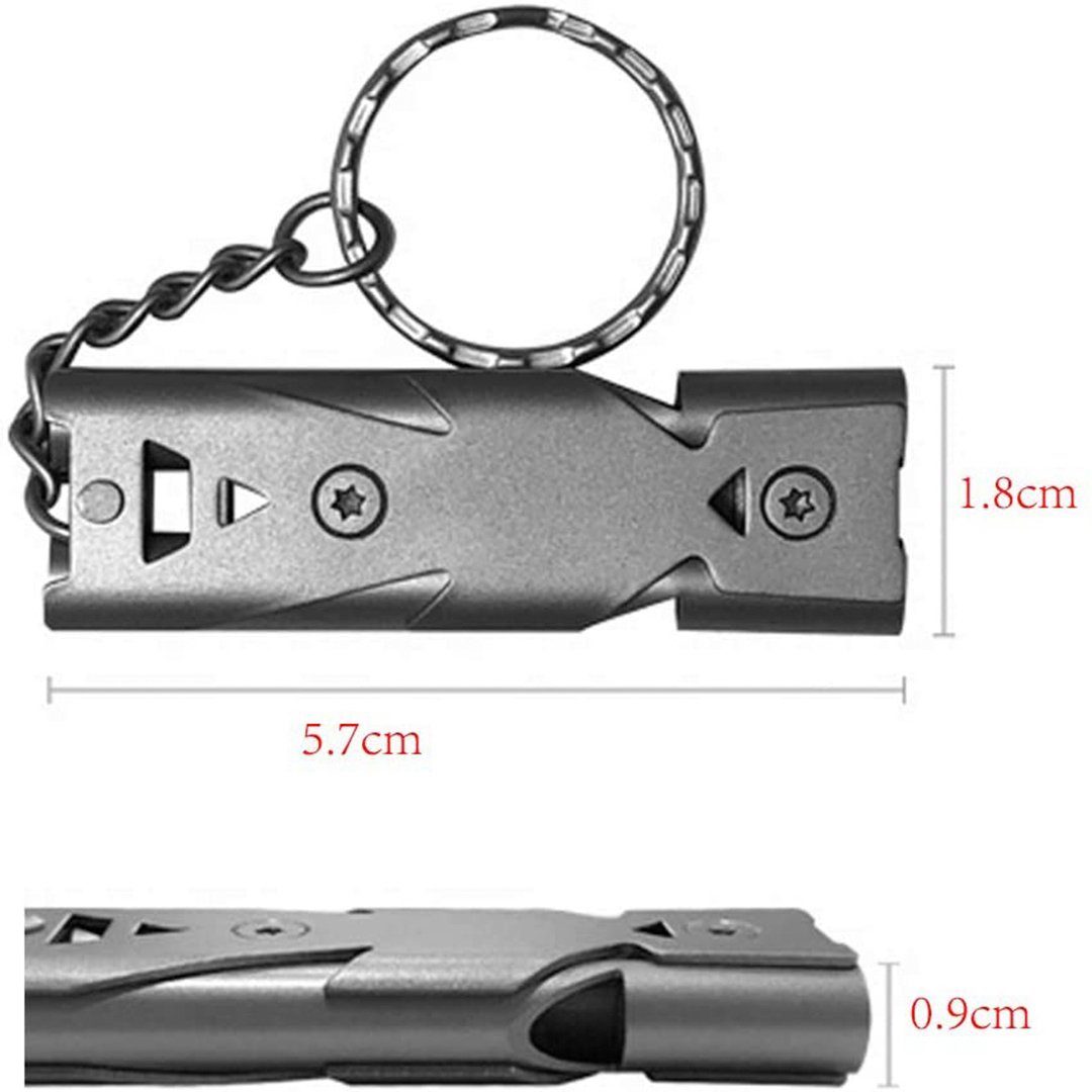 SOTOR Signalpfeife 2 Stück Notpfeife Signalpfeife 150dB Sport Whistle Trillerpfeife Laut, (2-St), Notfall Pfeife mit Schlüsselanhänger Sportunterricht