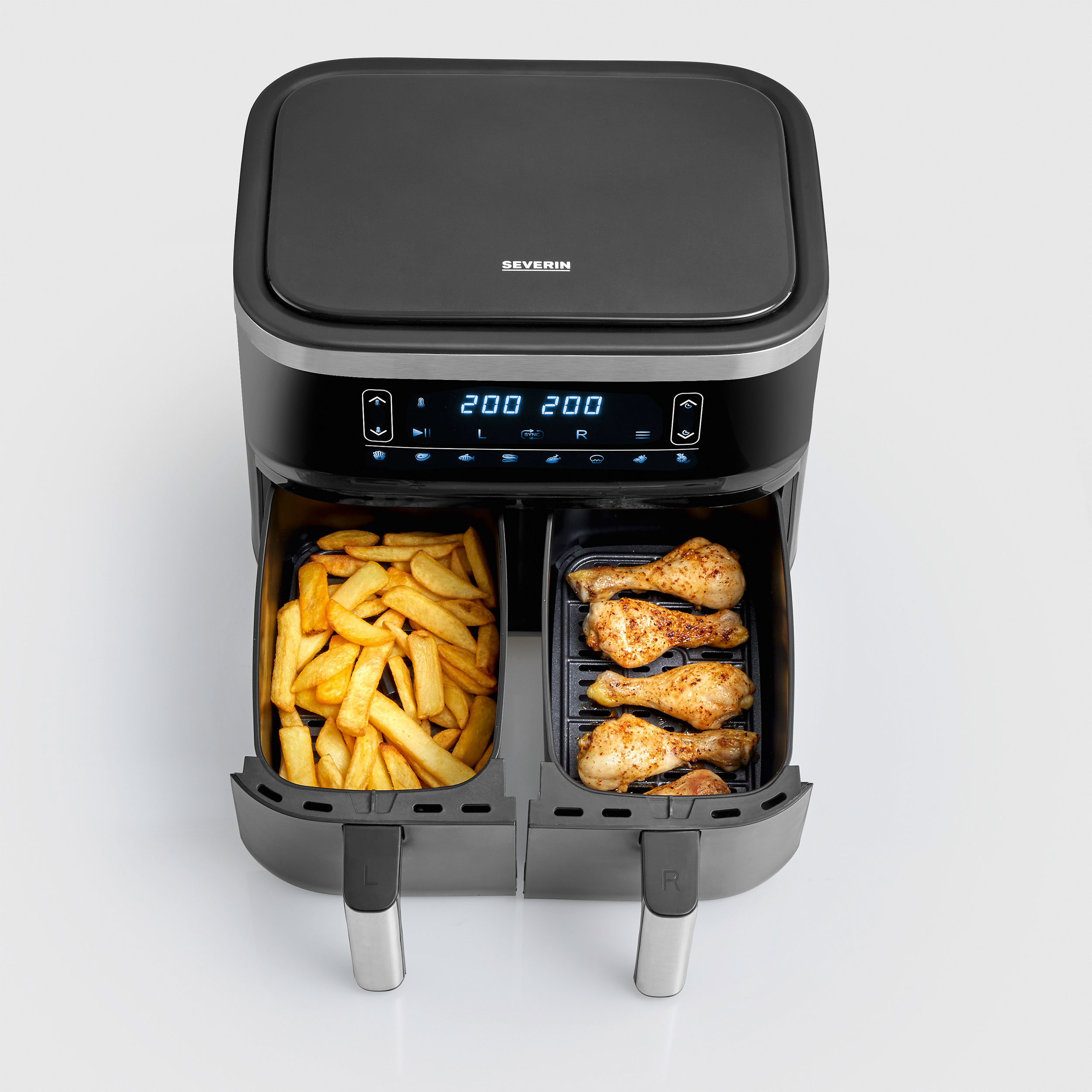 SeverinDoppelheißluftfritteuse 2x3,8l