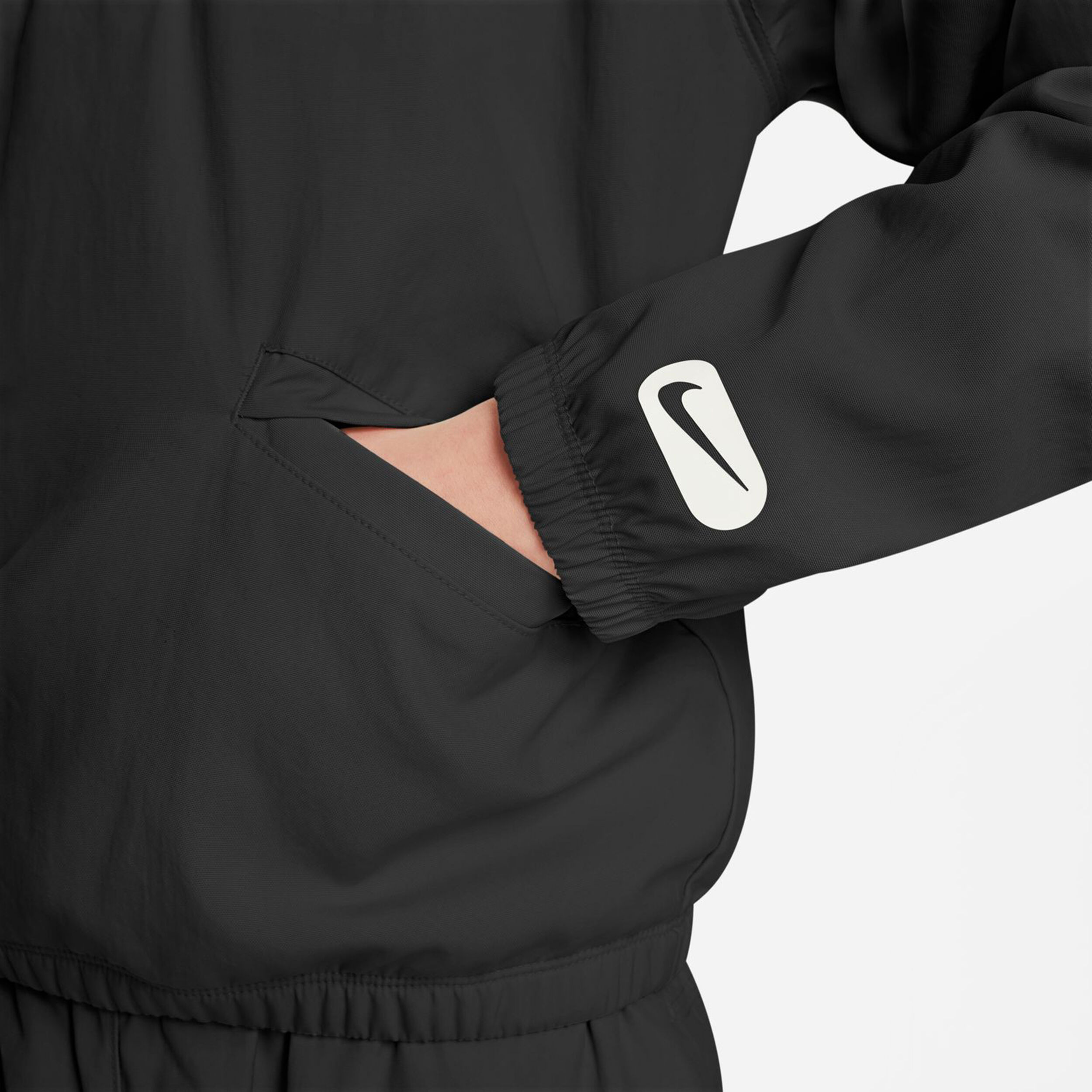 1/2-Zip Hoody Jungen - Schwarz