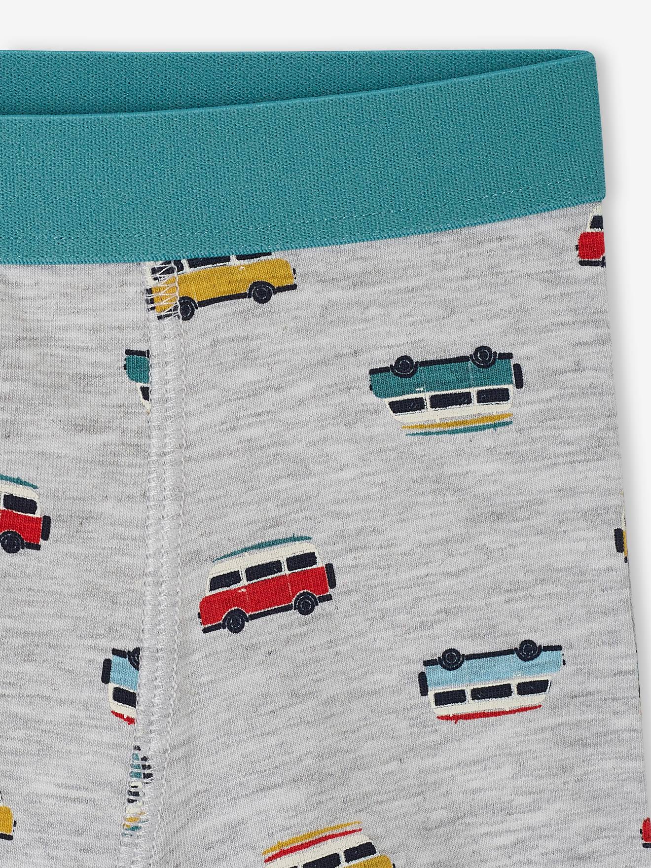 Vertbaudet 4er-Pack Jungen Boxershorts mit Bio-Baumwolle - aqua