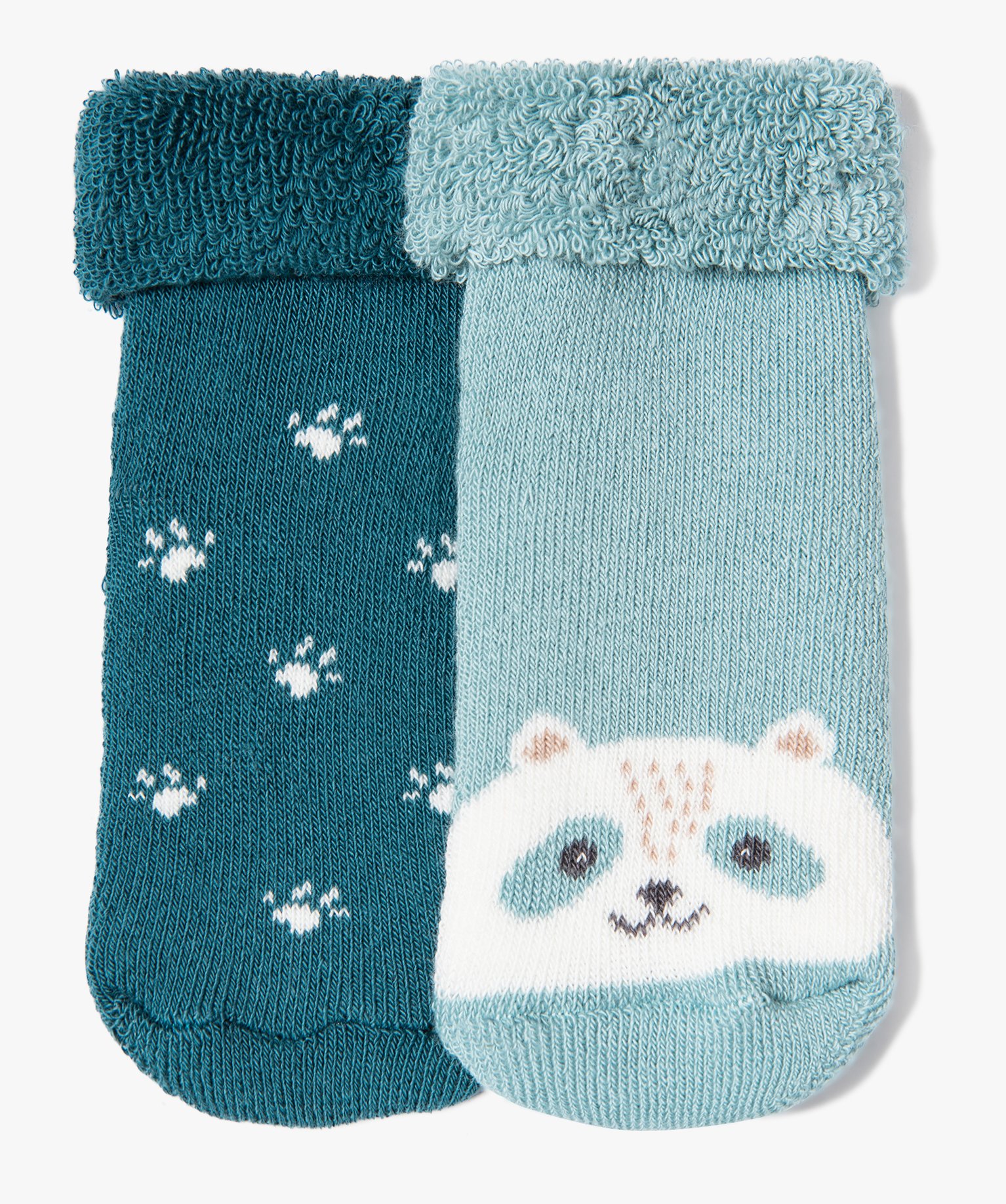 Chaussettes en maille bouclette imprimée bébé Garçon (lo... bleu | GEMO