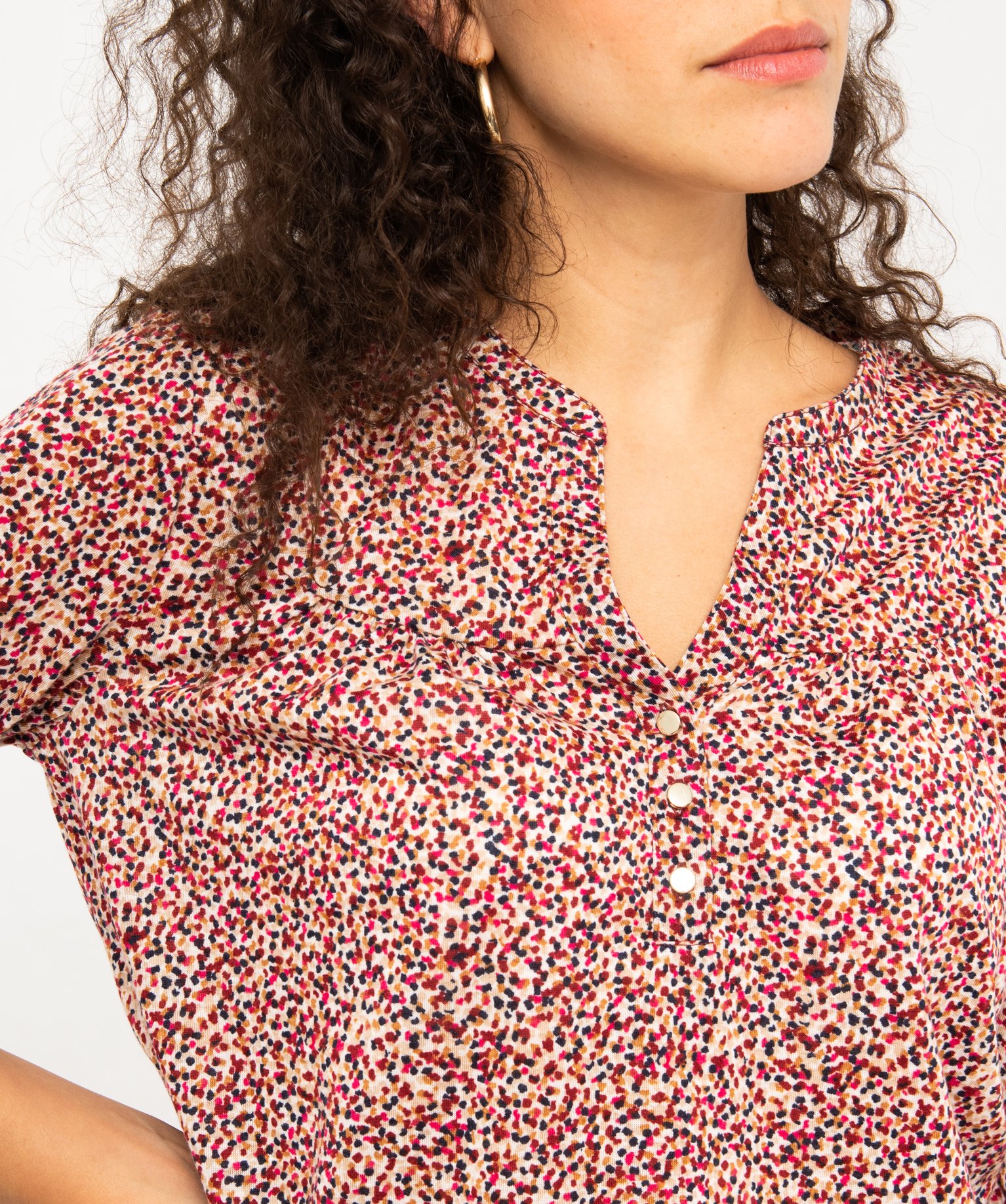 Tee-shirt à manches longues imprimé en polyester recyclé ... imprime | GEMO