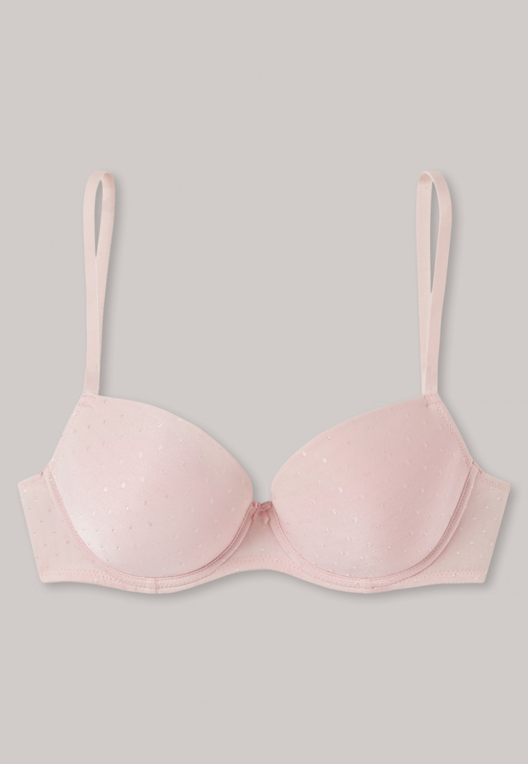 Bügel BH mit Schale rosé gepunktet - Pure Jacquard