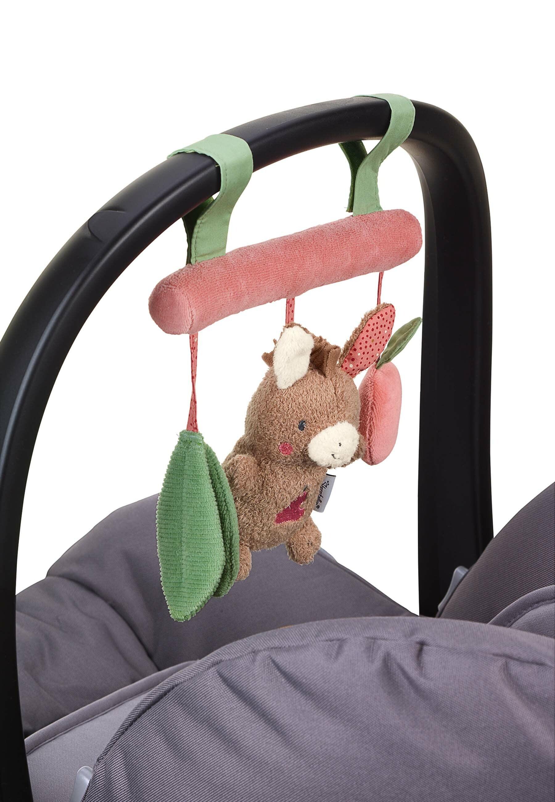 Spielzeug z. Aufhängen Esel Emmily hellrot, 17 cm
