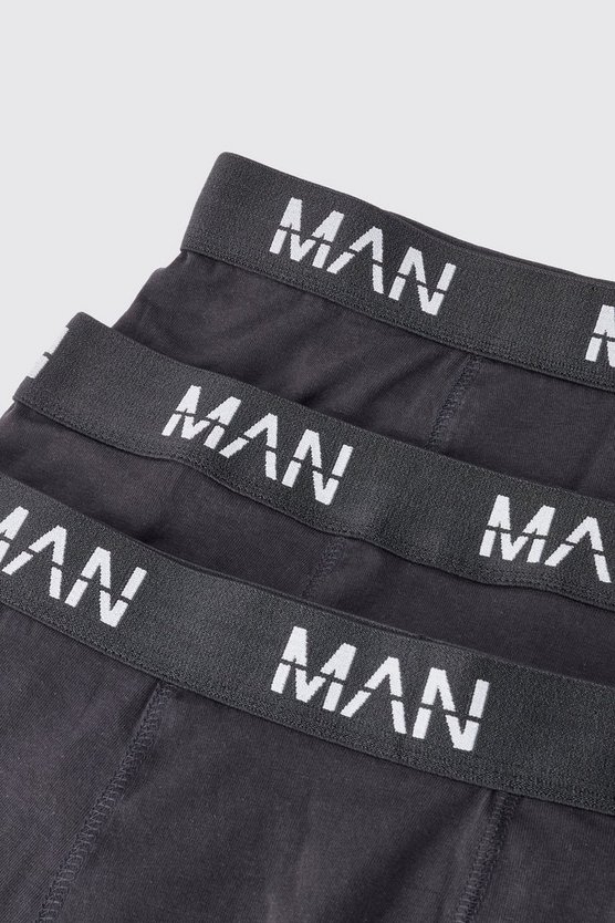 3er-Pack mittellange Man-Dash Repeat Boxershorts