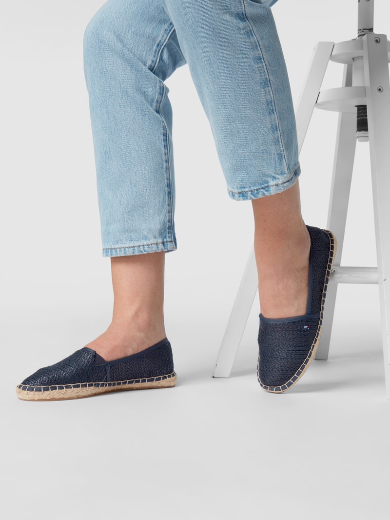 Espadrilles mit Logo-Details in dunkelblau