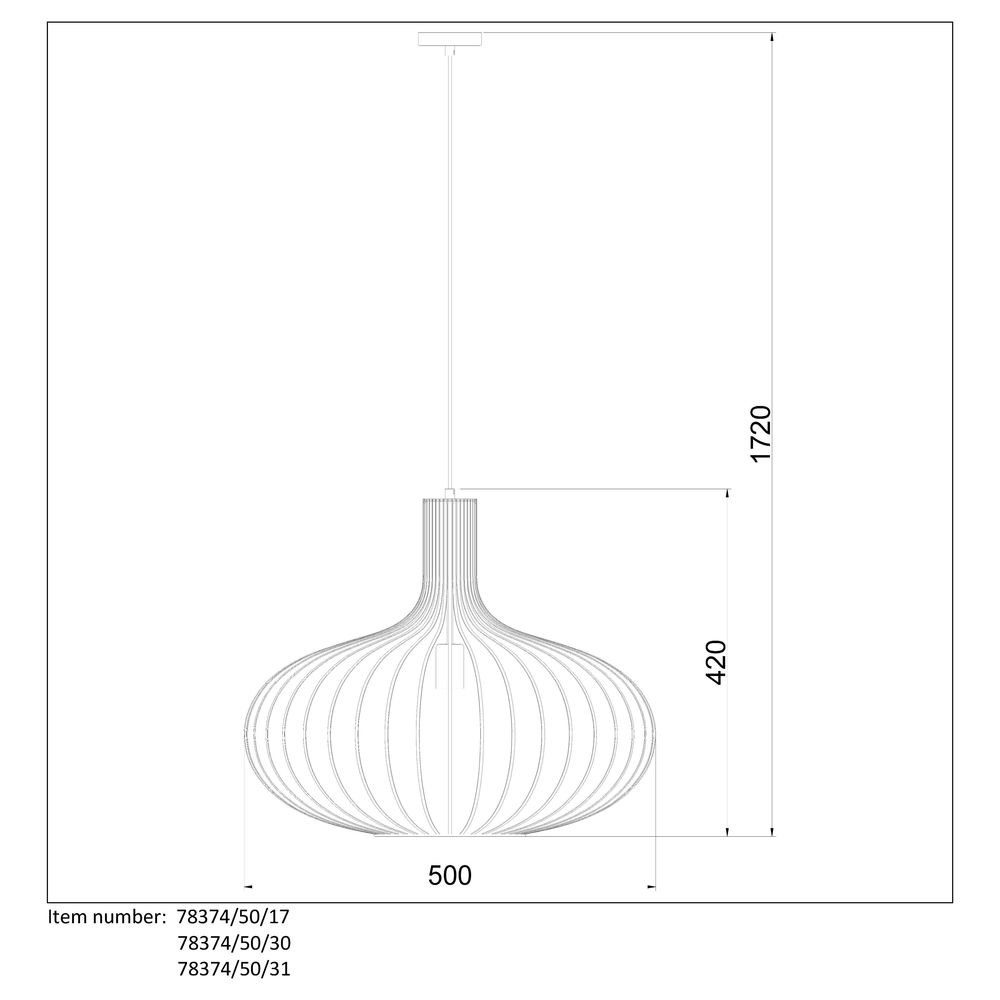 click-licht Hängeleuchte Vintage Pendelleuchte Manuela in schwarz, 500mm, keine Angabe, Leuchtmittel enthalten: Nein, warmweiss, Hängeleuchte, Pendellampe, Pendelleuchte