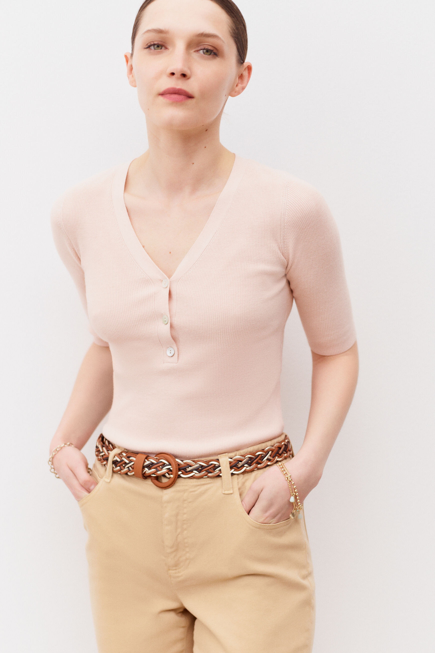 pantalon ben rose pastel femme