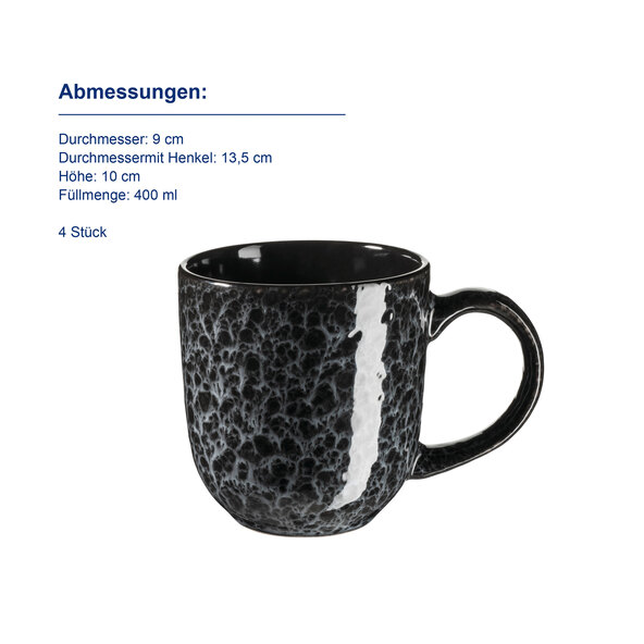 Kombiservice Filippa, schwarz, 16-tlg.