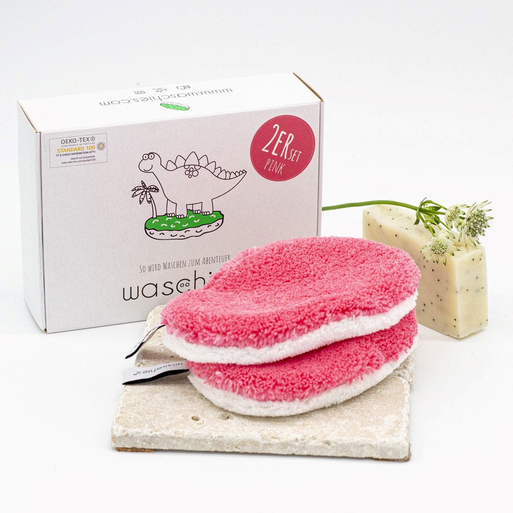 Waschies Waschpads für Babys und Kinder 2er Pink