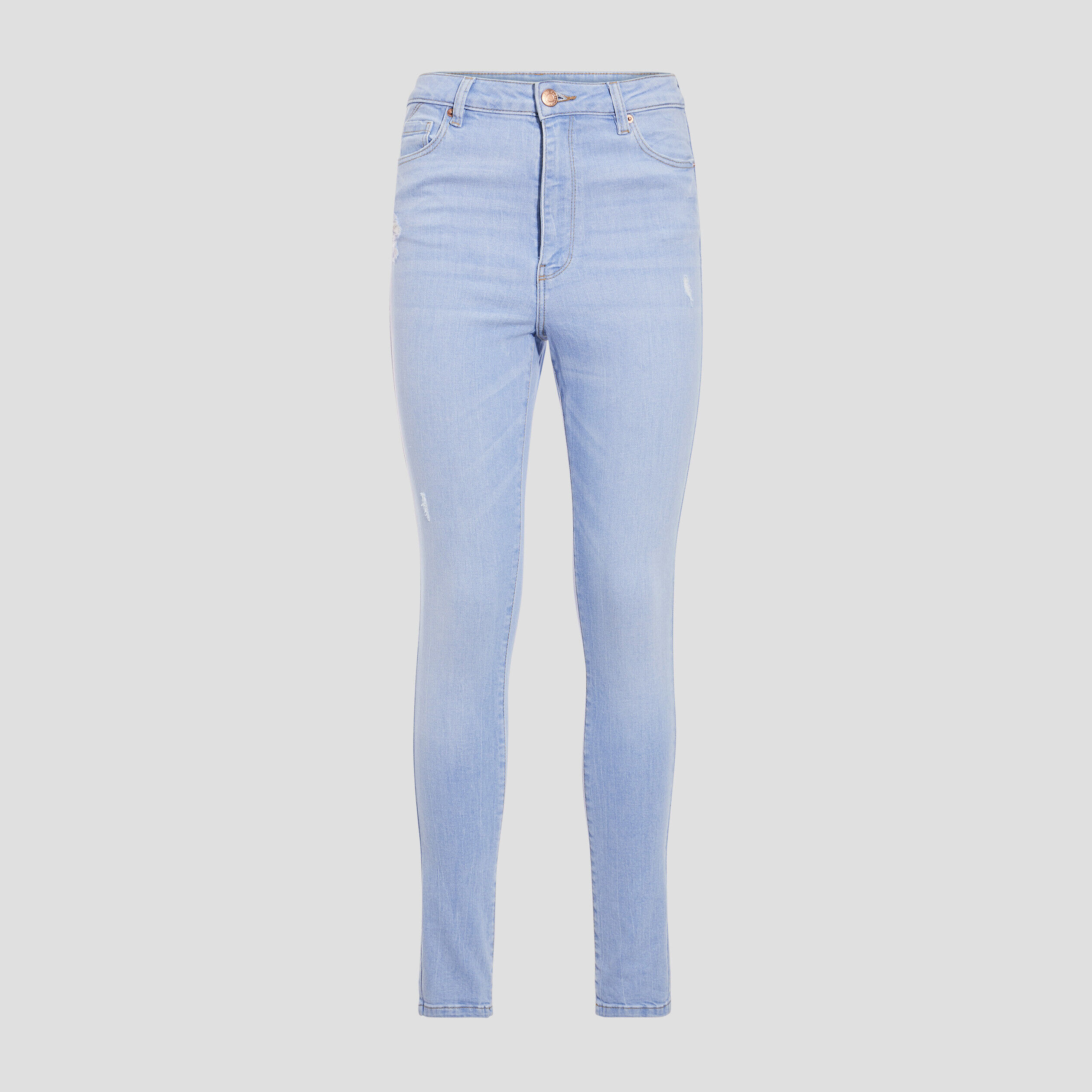 Jeans skinny taille haute denim baby bleu femme | Cache Cache