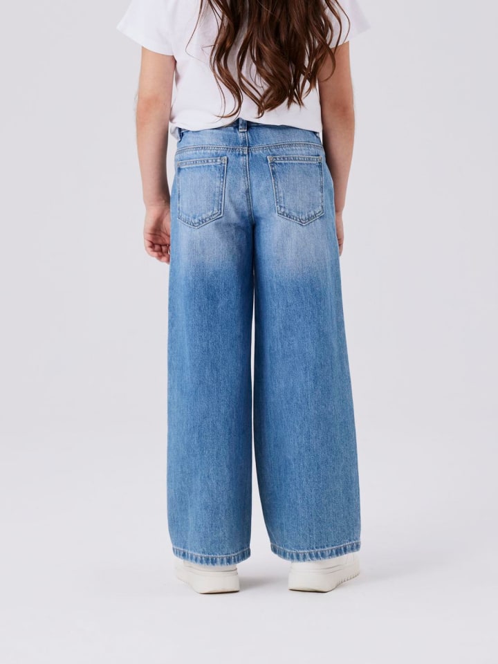name it Wide Leg Jeanshose NKFROSE WIDE JEANS 5529-BE in medium blue denim günstig kaufen