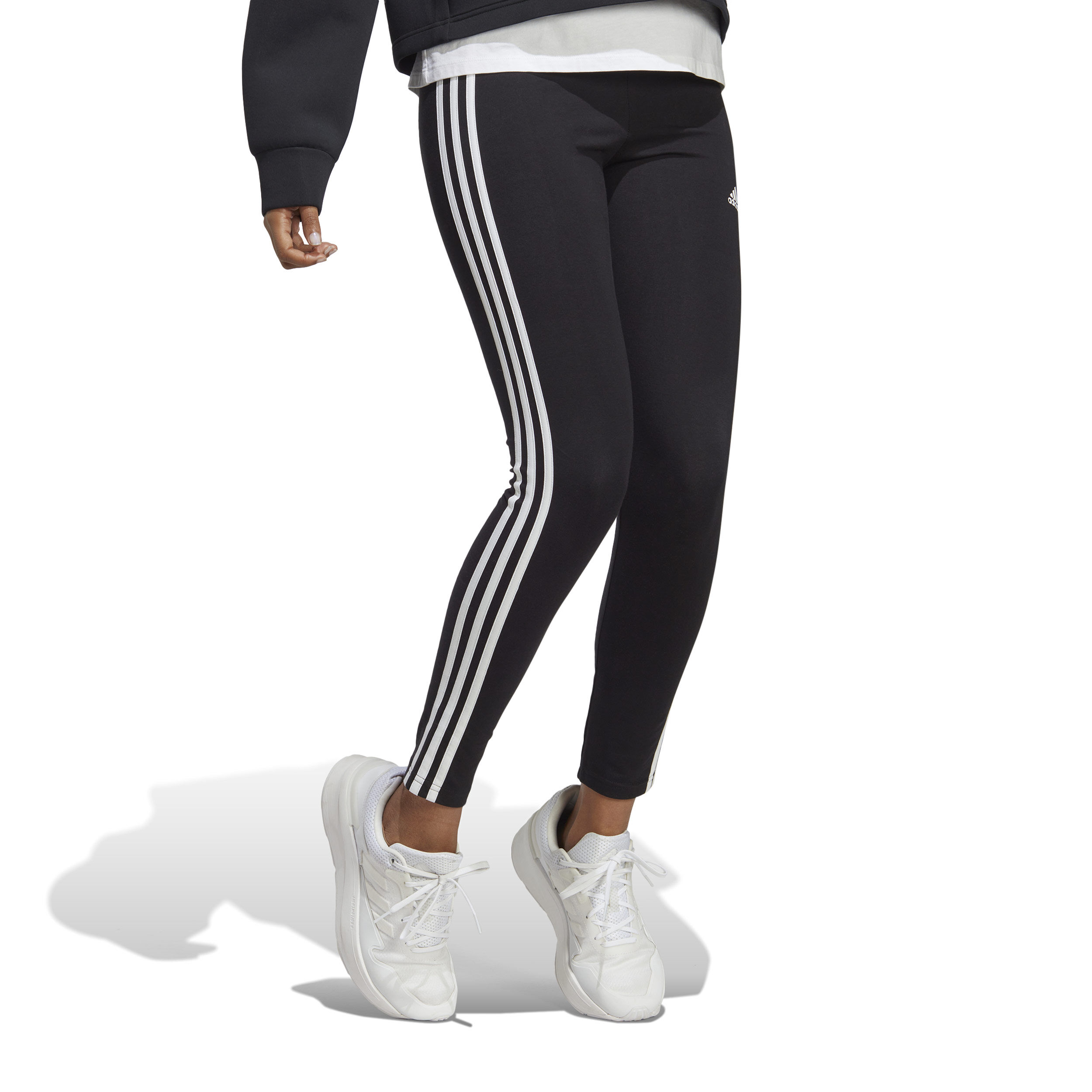 3 Stripes Tight Damen - Schwarz, Weiß