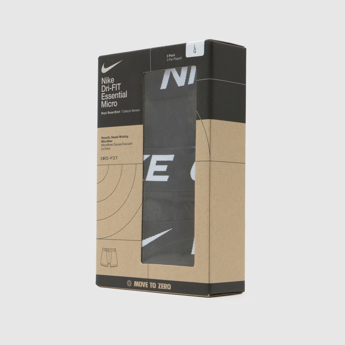 Nike svarta och vita barnkalsonger för vardagsbruk, 3-pack