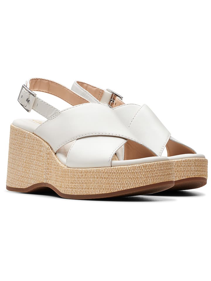 Clarks Leder-Keilsandaletten 